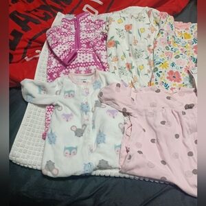 5 Carter's Kids Pajamas Sleep Sacks - Pink, White, Multicolor